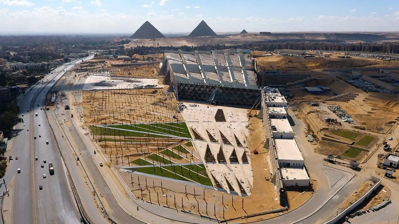 Pyramids with Grand Egyptian Museum